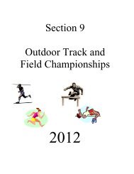 Section 9 Outdoor Track and Field Championships - Section IX ...