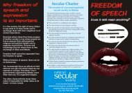 FREEDOM OF SPEECH - National Secular Society