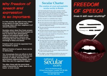 FREEDOM OF SPEECH - National Secular Society