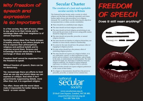 Freedom Of Speech National Secular Society
