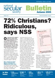 NSS Bulletin Autumn - National Secular Society