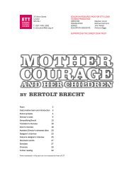 Mother Courage Resource Pack - English Touring Theatre