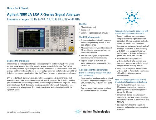 X-Series Signal Analyzers