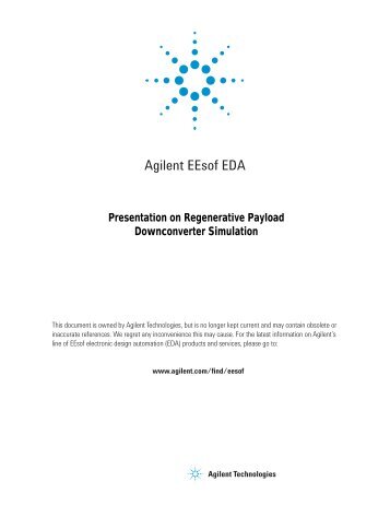 Presentation on Regenerative Payload Downconverter Simulation