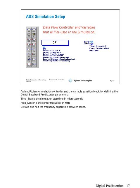 Presentation on Digital Predistortion of Power Amplifiers - Agilent ...