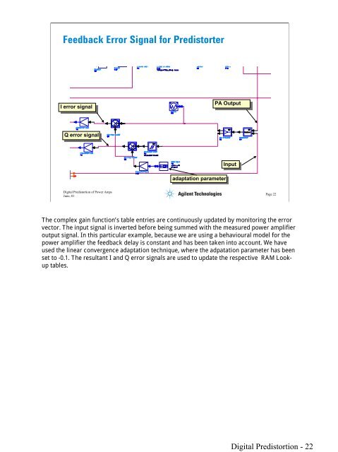 Presentation on Digital Predistortion of Power Amplifiers - Agilent ...