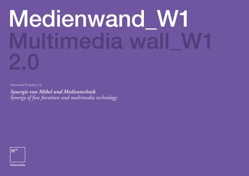 W1 Product brochure (PDF) - Holzmedia.de