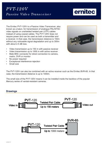 PVT-120V Passive Video Transceiver