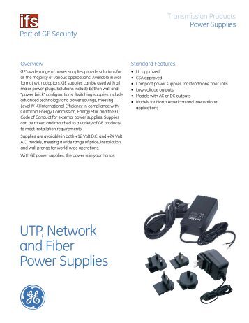 UTP, Network and Fiber Power Supplies - eANIXTER