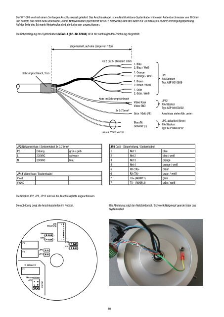 Pan/Tilt Head with Multiple Protocol Interface VPT-601 ... - Belcom