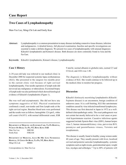 Case Report - The Hong Kong Society of Rheumatology