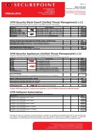 Endkunden-Preisliste - Securepoint