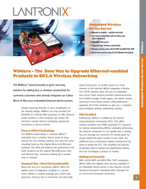 WiMicro – The Easy Way to Upgrade Ethernet ... - SecureTech