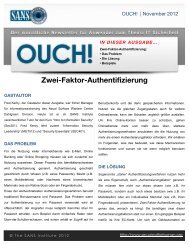 Zwei-Faktor-Authentifizierung - Securing the Human