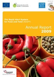 (RASFF) Annual Report 2009 - European Commission - Europa