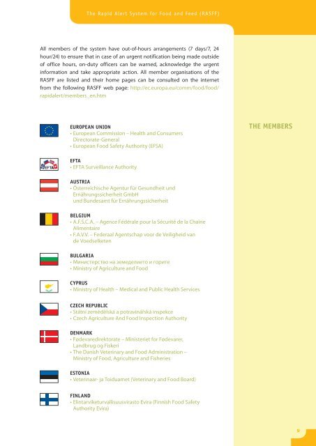 (RASFF) Annual Report 2009 - European Commission - Europa