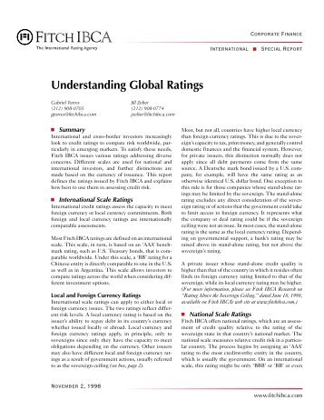 Understanding Global Ratings - Securitization.Net