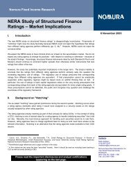NERA Study of Structured Finance Ratings -- Market ... - Mark Adelson