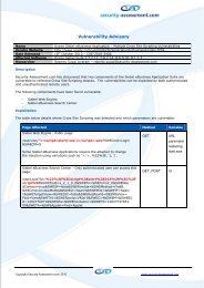 Oracle Siebel eBusiness Application - Security Assessment