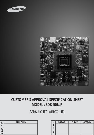 customer's approval specification sheet model : sdb-50n/p