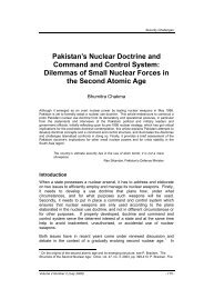 Pakistan's Nuclear Doctrine and Command and Control System ...