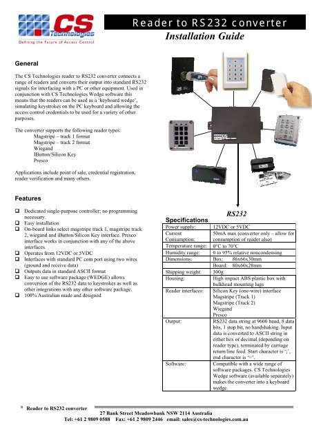 Reader To Rs232 V1 4 Security Help Desk