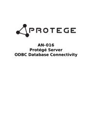 AN-016 ProtÃ©gÃ© Server ODBC Database Connectivity