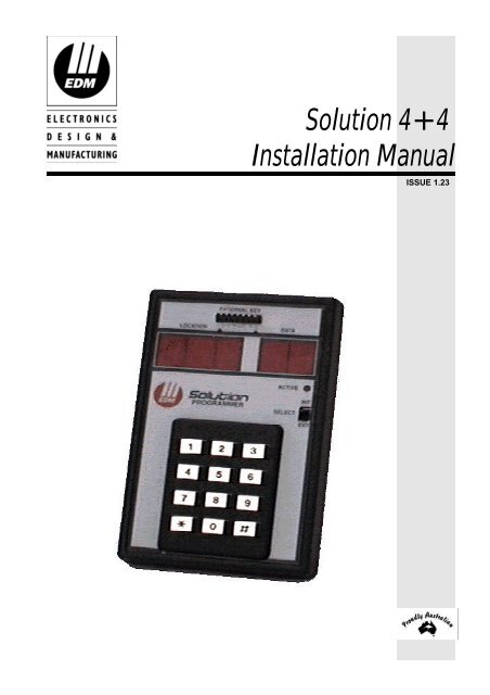 Solution 4+4 Installation Manual - Securityhelpdesk.com.au