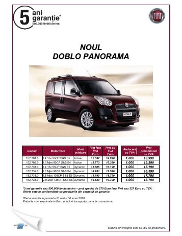 CLICK AICI pentru fisa noului FIAT Doblo Panorama - 24auto