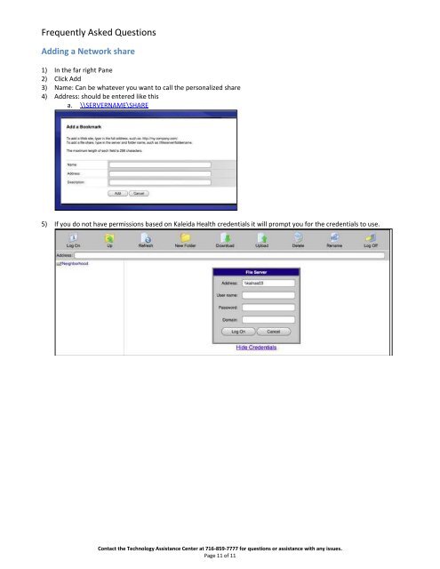 Remote Access Gateway - User Manual Information ... - Kaleida Health