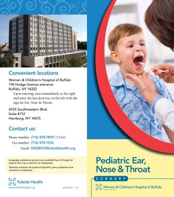 Pediatric Ear, Nose & Throat - Kaleida Health