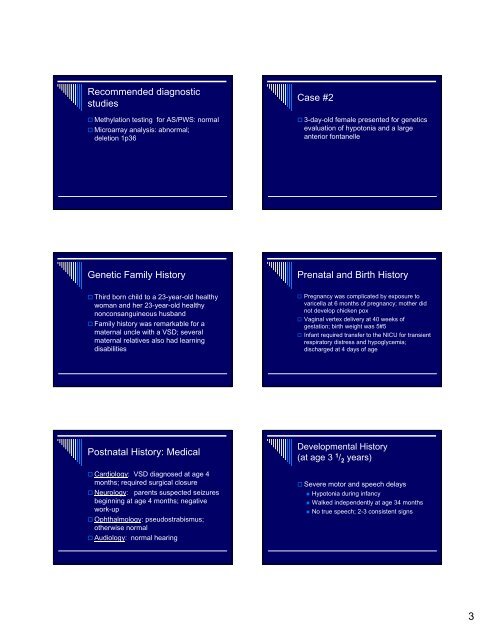 Chromosomal Microarray Analysis: Taking a ... - Kaleida Health