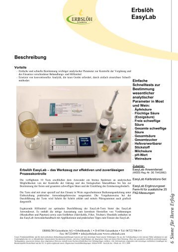 Erbslöh Easylab Beschreibung