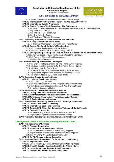 Durres Tirana Corridor (PDF) - Sustainable Economic Development ...