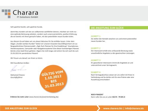 PRÄMIENKATALOG - Charara IT-Solutions GmbH