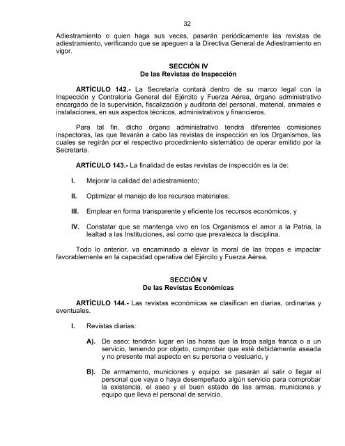 reglamento para el servicio interior de las unidades, dependencias ...