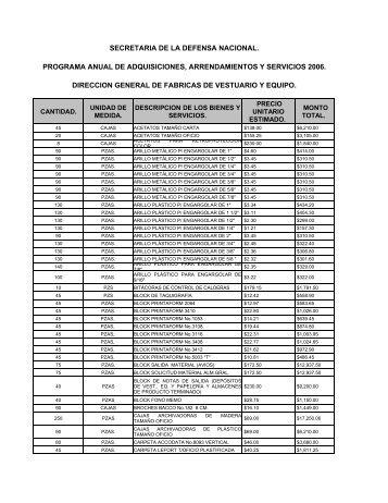 direcciÃ³n general de fabricas de vestuario y equipo.