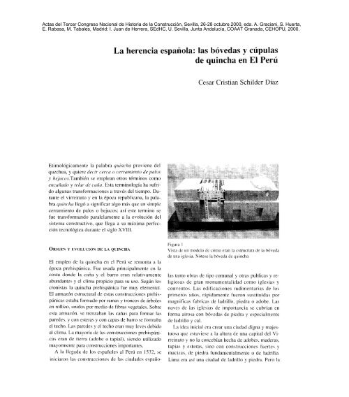 La herencia espaÃ±ola: las bÃ³vedas y cÃºpulas de quincha en El PerÃº