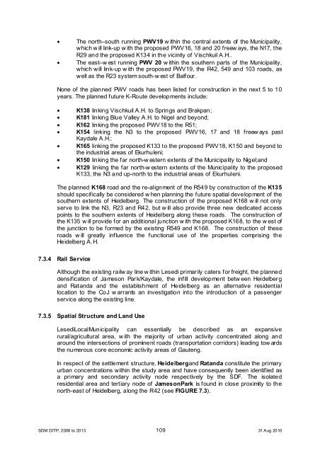 Chapter 11 - Sedibeng District Municipality