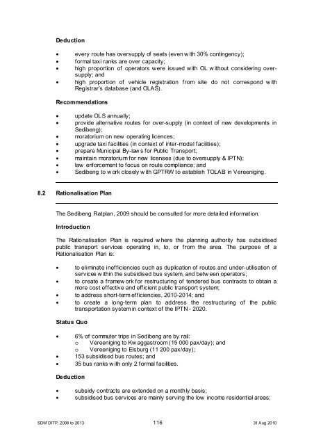 Chapter 11 - Sedibeng District Municipality