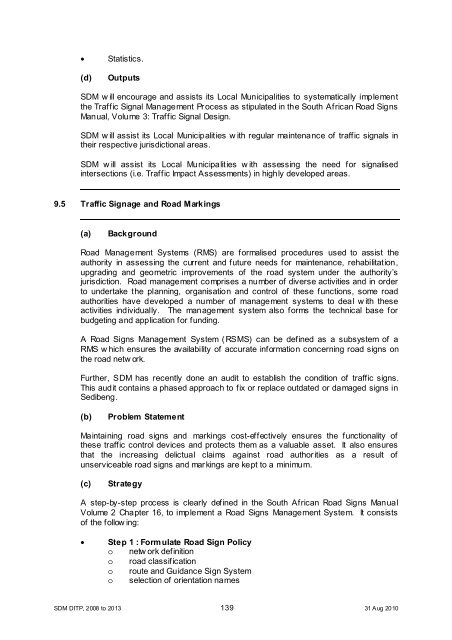 Chapter 11 - Sedibeng District Municipality