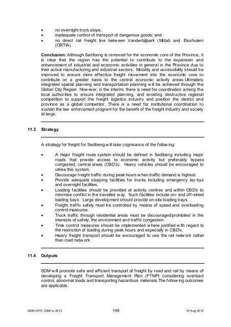 Chapter 11 - Sedibeng District Municipality