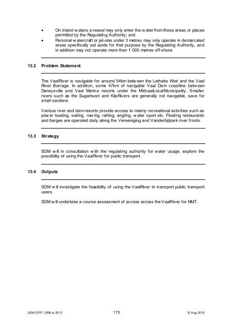 Chapter 11 - Sedibeng District Municipality