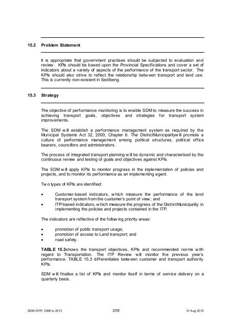 Chapter 11 - Sedibeng District Municipality