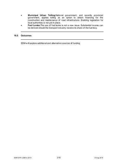 Chapter 11 - Sedibeng District Municipality