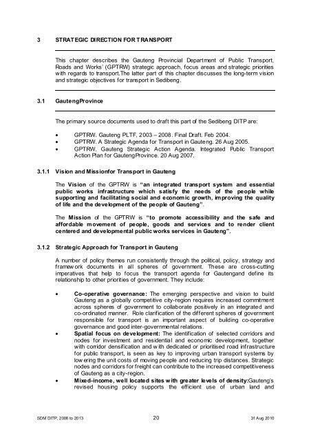 Chapter 11 - Sedibeng District Municipality