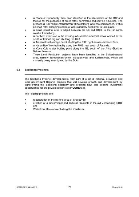 Chapter 11 - Sedibeng District Municipality