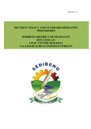 Security Policy and Standard Operating Procedures - Sedibeng ...