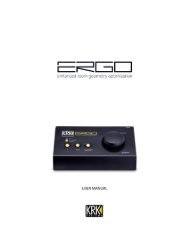 KRK ERGO USER MANUAL REV 2.01