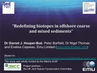 Redefining biotopes in offshore coarse and mixed sediments - SedNet